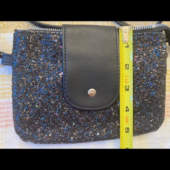 Wild Fable Black Glitter Crossbody Mini Purse - Picture 6 of 8